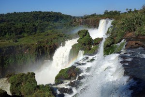 An there it is, part of Iguazu Falls. Incredibly green, lush and beautiful. Hear the thundering water and feel the cool air.